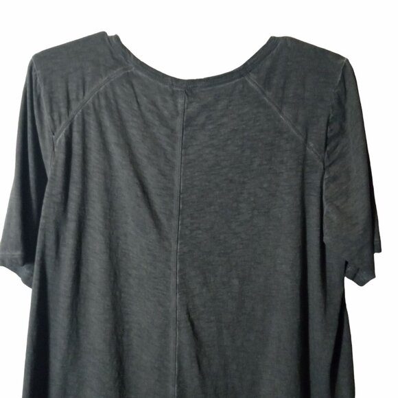Logo Lori Goldstein Womens Gray Elbow Sleeve Tunic Top Pockets Size L  A592714 - Picture 5 of 14